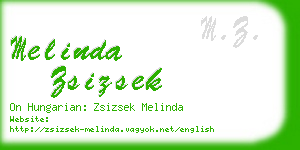 melinda zsizsek business card